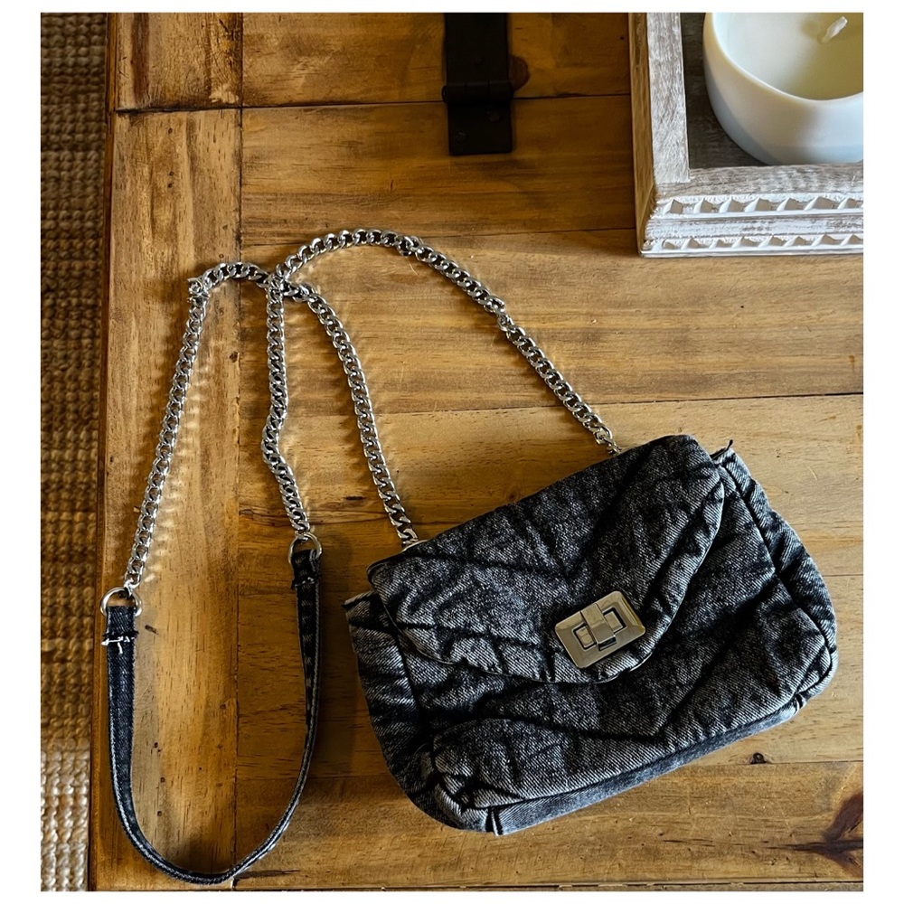 Cute Little Grey Jean Crossbody - Never Worn